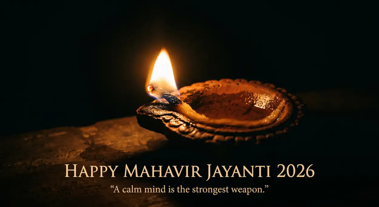 Free Download Mahavir Jayanti 2026 Wishes For Colleagues - High Quality Mahavir Jayanti 2026 Wishes Image