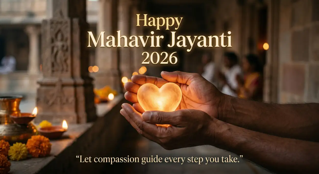 Free Download Mahavir Jayanti 2026 Wishes For Compassion - High Quality Mahavir Jayanti 2026 Wishes Image