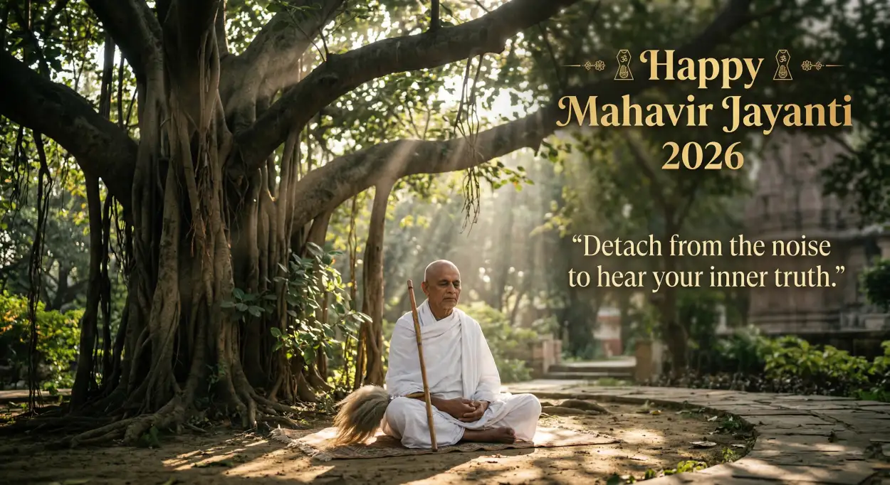 Free Download Mahavir Jayanti 2026 Wishes For Daily Inspiration - High Quality Mahavir Jayanti 2026 Wishes Image