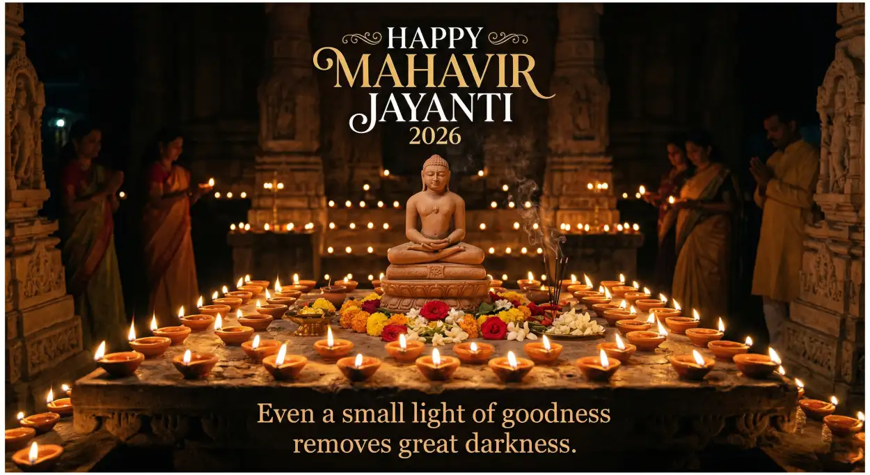 Free Download Mahavir Jayanti 2026 Wishes For Humility - High Quality Mahavir Jayanti 2026 Wishes Image