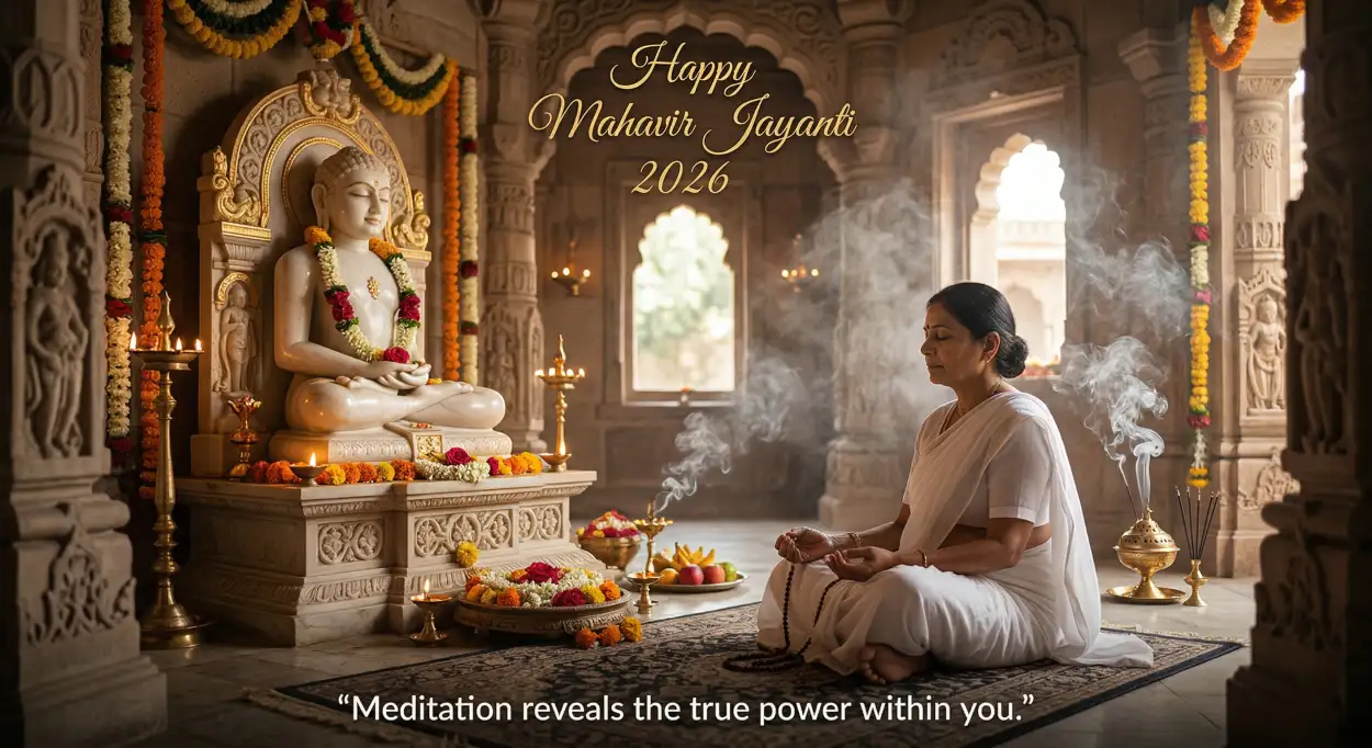 Free Download Mahavir Jayanti 2026 Wishes For Loved Ones - High Quality Mahavir Jayanti 2026 Wishes Image