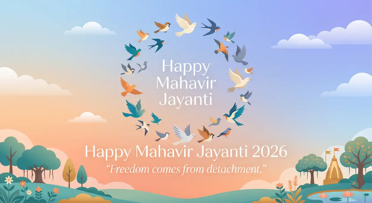 Free Download Mahavir Jayanti 2026 Wishes For ??? Messages - High Quality Mahavir Jayanti 2026 Wishes Image