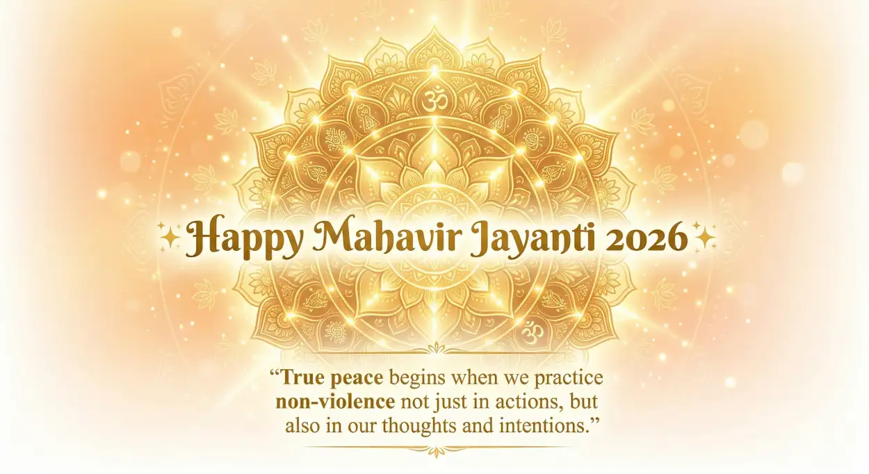 Free Download Mahavir Jayanti 2026 Wishes For Peace And Happiness - High Quality Mahavir Jayanti 2026 Wishes Image