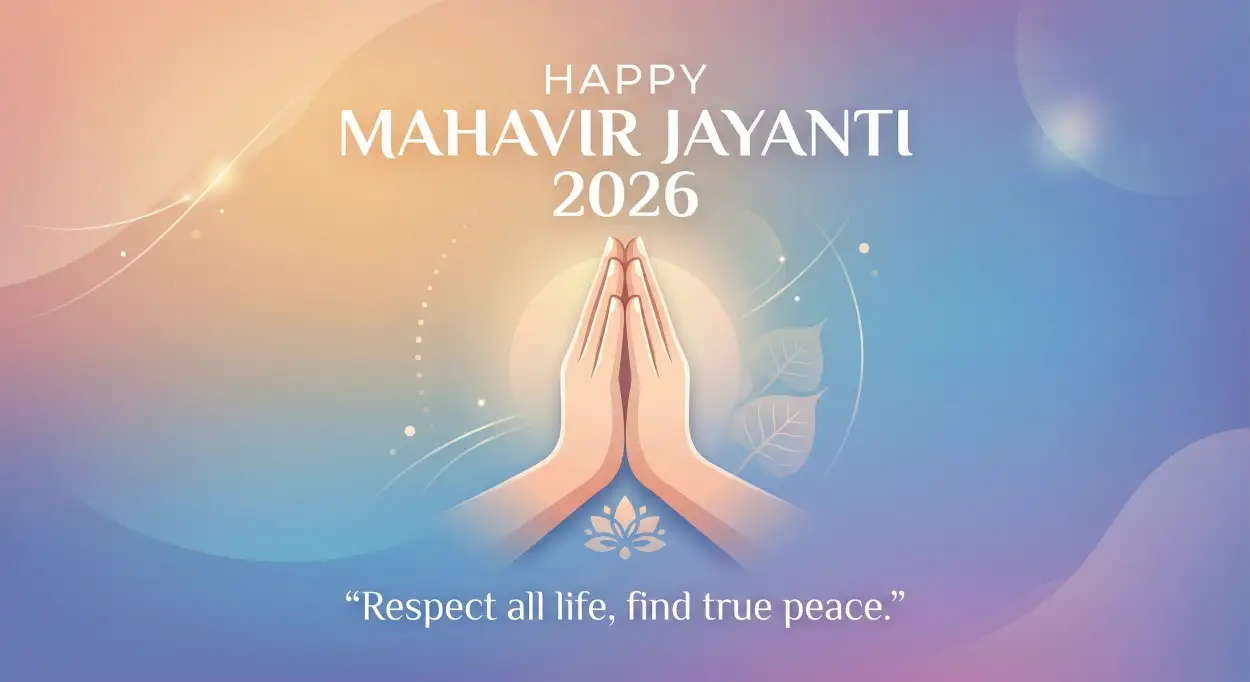 Free Download Mahavir Jayanti 2026 Wishes For Peace Messages - High Quality Mahavir Jayanti 2026 Wishes Image