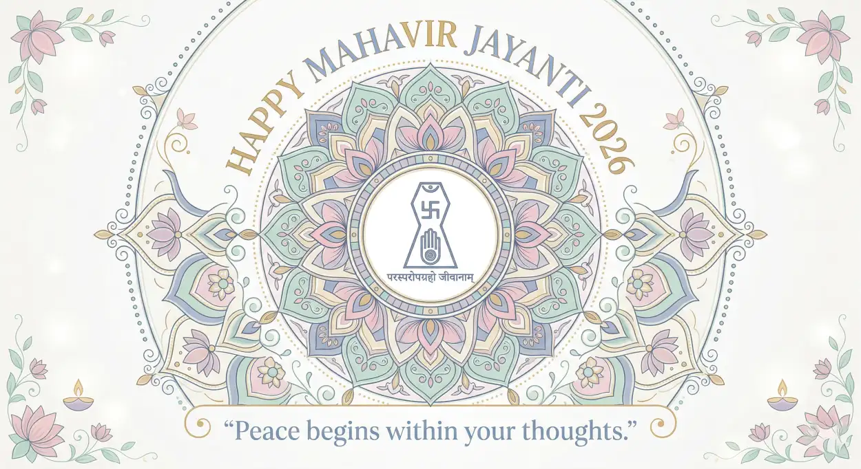 Free Download Mahavir Jayanti 2026 Wishes For Peace Quotes - High Quality Mahavir Jayanti 2026 Wishes Image