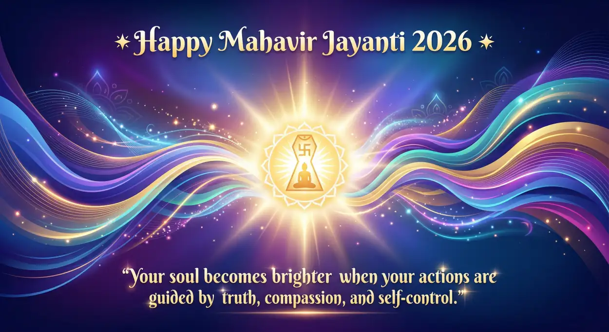 Free Download Mahavir Jayanti 2026 Wishes For Self Control - High Quality Mahavir Jayanti 2026 Wishes Image