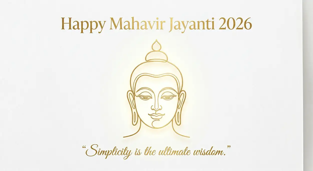 Free Download Mahavir Jayanti 2026 Wishes For Simplicity - High Quality Mahavir Jayanti 2026 Wishes Image