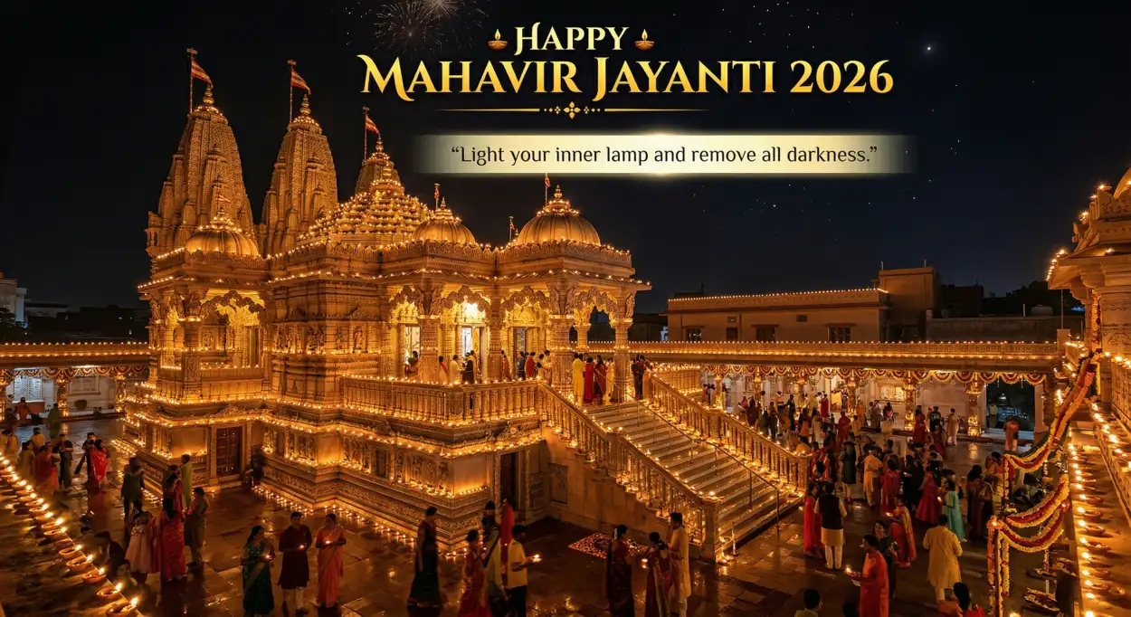 Free Download Mahavir Jayanti 2026 Wishes For Social Media Posts - High Quality Mahavir Jayanti 2026 Wishes Image