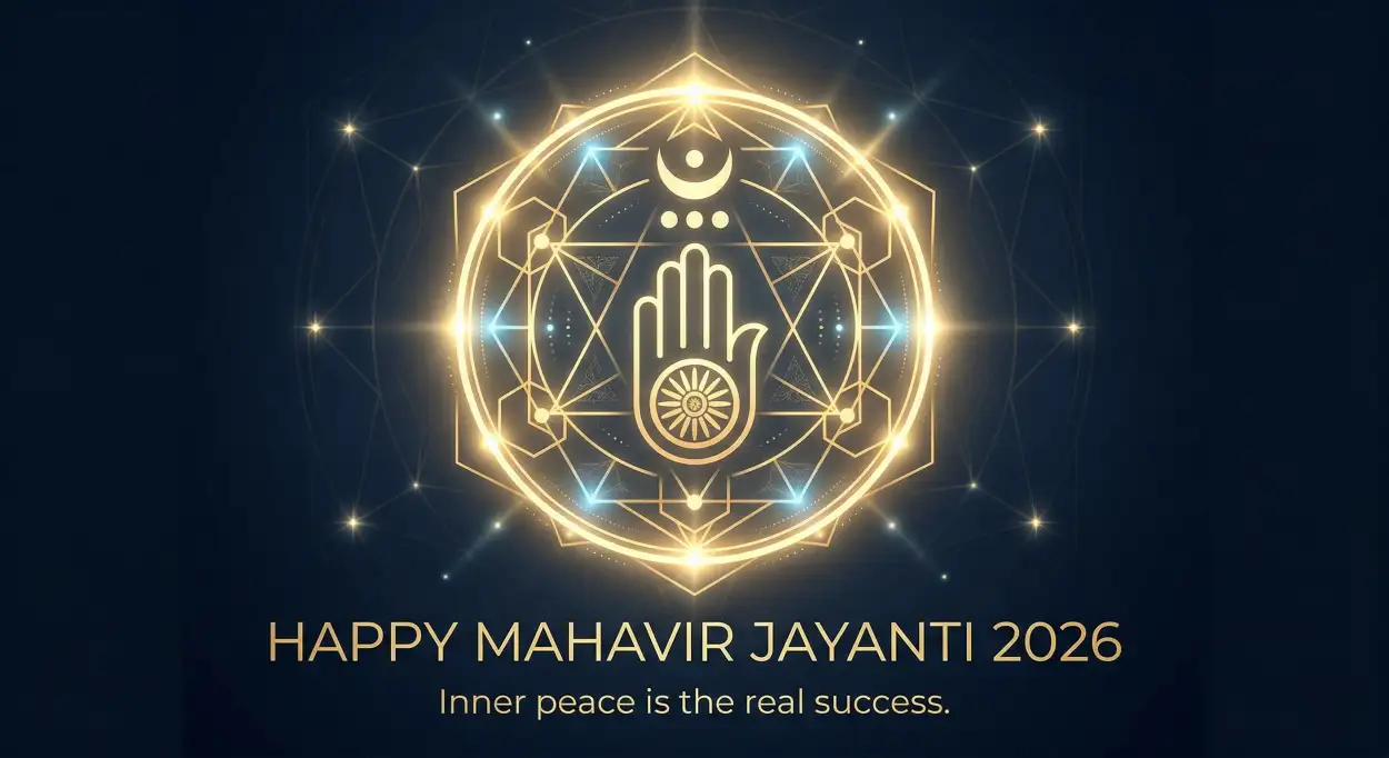 Free Download Mahavir Jayanti 2026 Wishes In Gujarati Language - High Quality Mahavir Jayanti 2026 Wishes Image