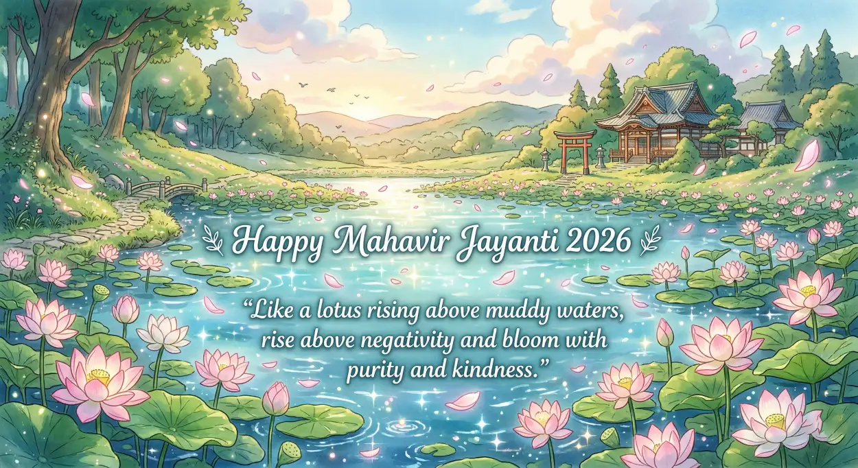 Free Download Mahavir Jayanti 2026 Wishes In Poetic Style - High Quality Mahavir Jayanti 2026 Wishes Image