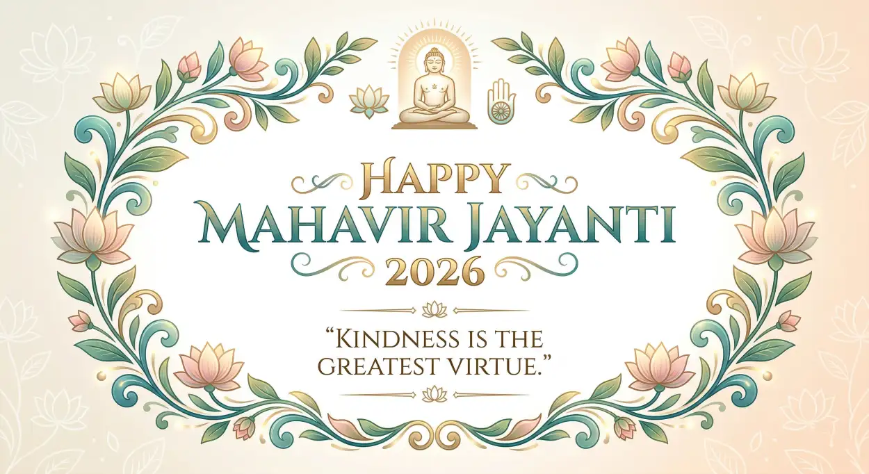 Free Download Mahavir Jayanti 2026 Wishes Seo Friendly Phrases - High Quality Mahavir Jayanti 2026 Wishes Image