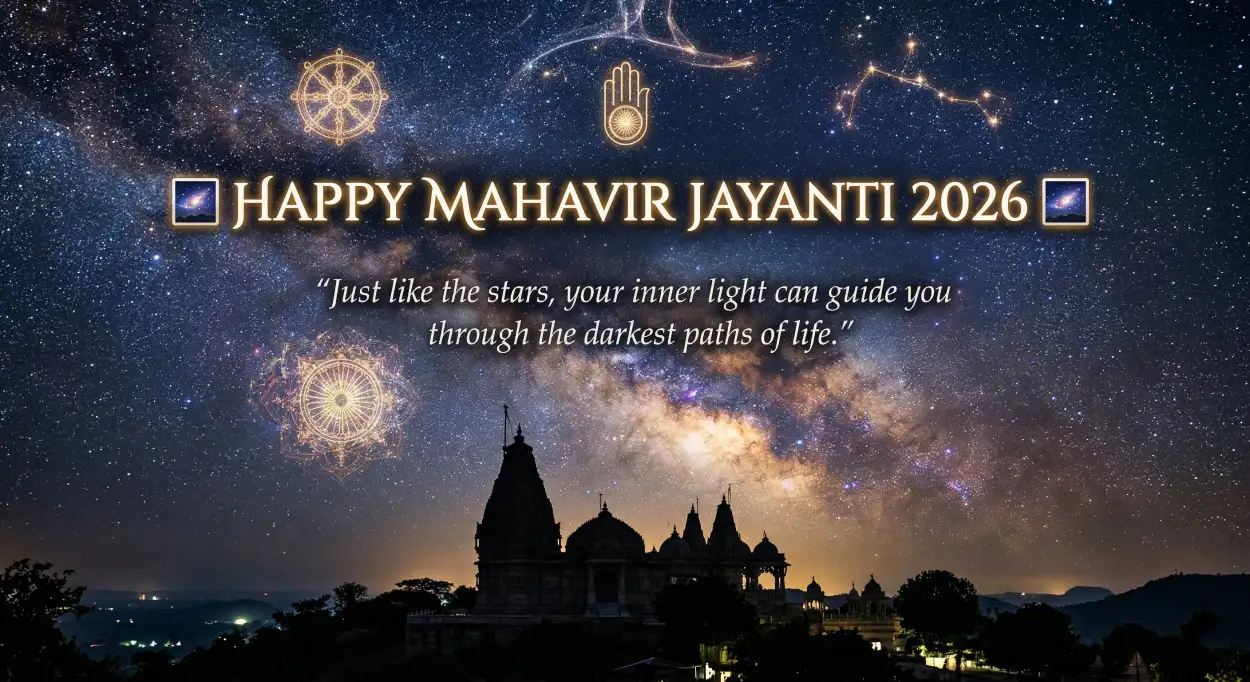 Free Download Mahavir Jayanti 2026 Wishes With Festival Quotes - High Quality Mahavir Jayanti 2026 Wishes Image