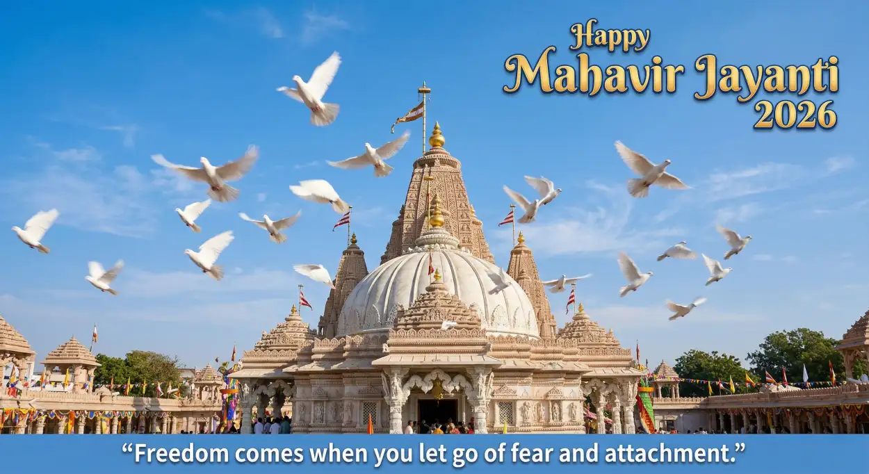 Free Download Mahavir Jayanti 2026 Wishes With Forgiveness Quotes - High Quality Mahavir Jayanti 2026 Wishes Image