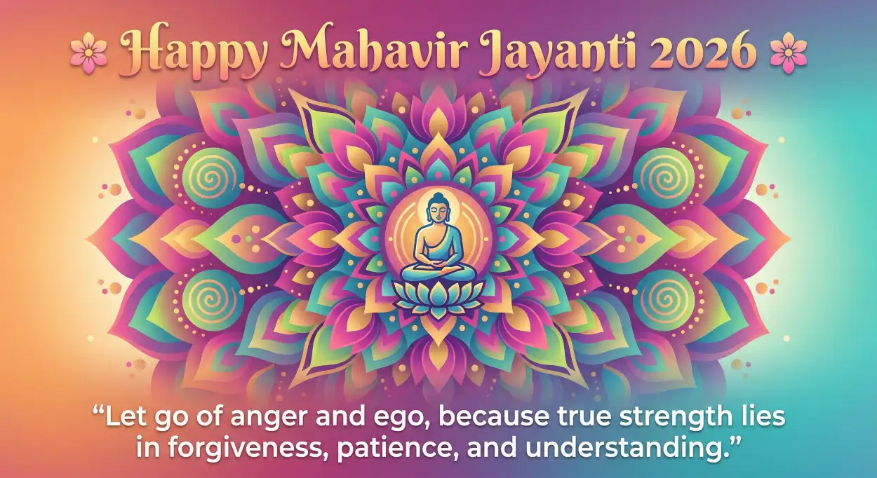 Free Download Mahavir Jayanti 2026 Wishes With Images And Quotes - High Quality Mahavir Jayanti 2026 Wishes Image