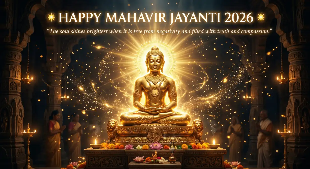 Free Download Mahavir Jayanti 2026 Wishes With Images Hd Download - High Quality Mahavir Jayanti 2026 Wishes Image