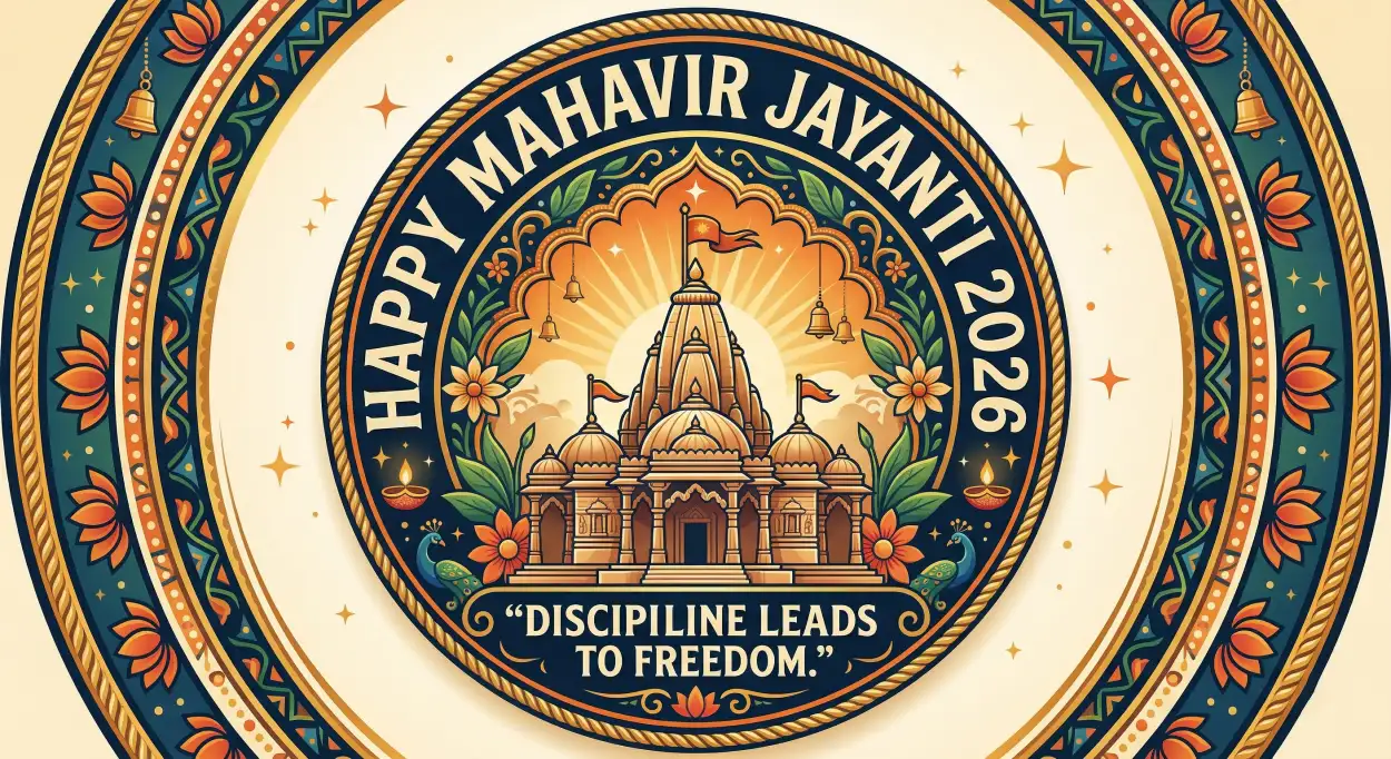 Free Download Mahavir Jayanti 2026 Wishes With Jain Teachings - High Quality Mahavir Jayanti 2026 Wishes Image