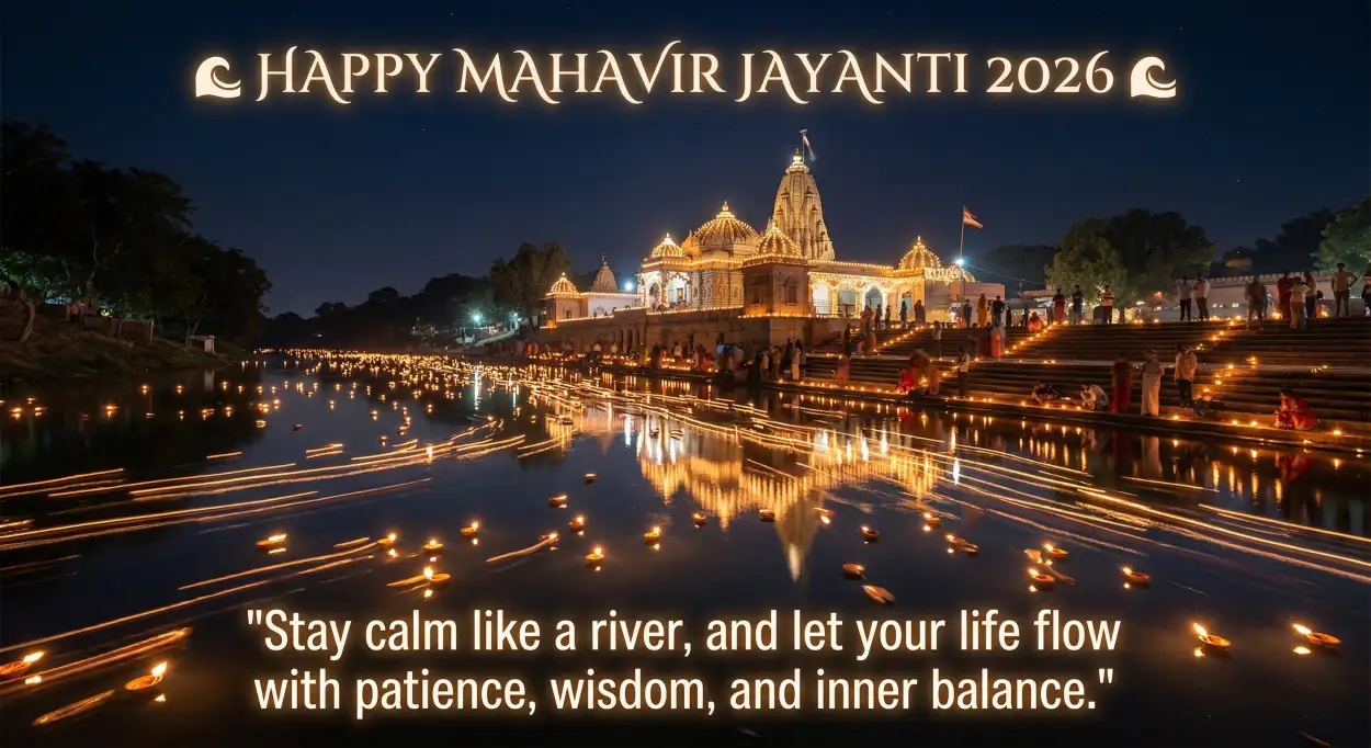 Free Download Mahavir Jayanti 2026 Wishes With Quotes Of Mahavir - High Quality Mahavir Jayanti 2026 Wishes Image
