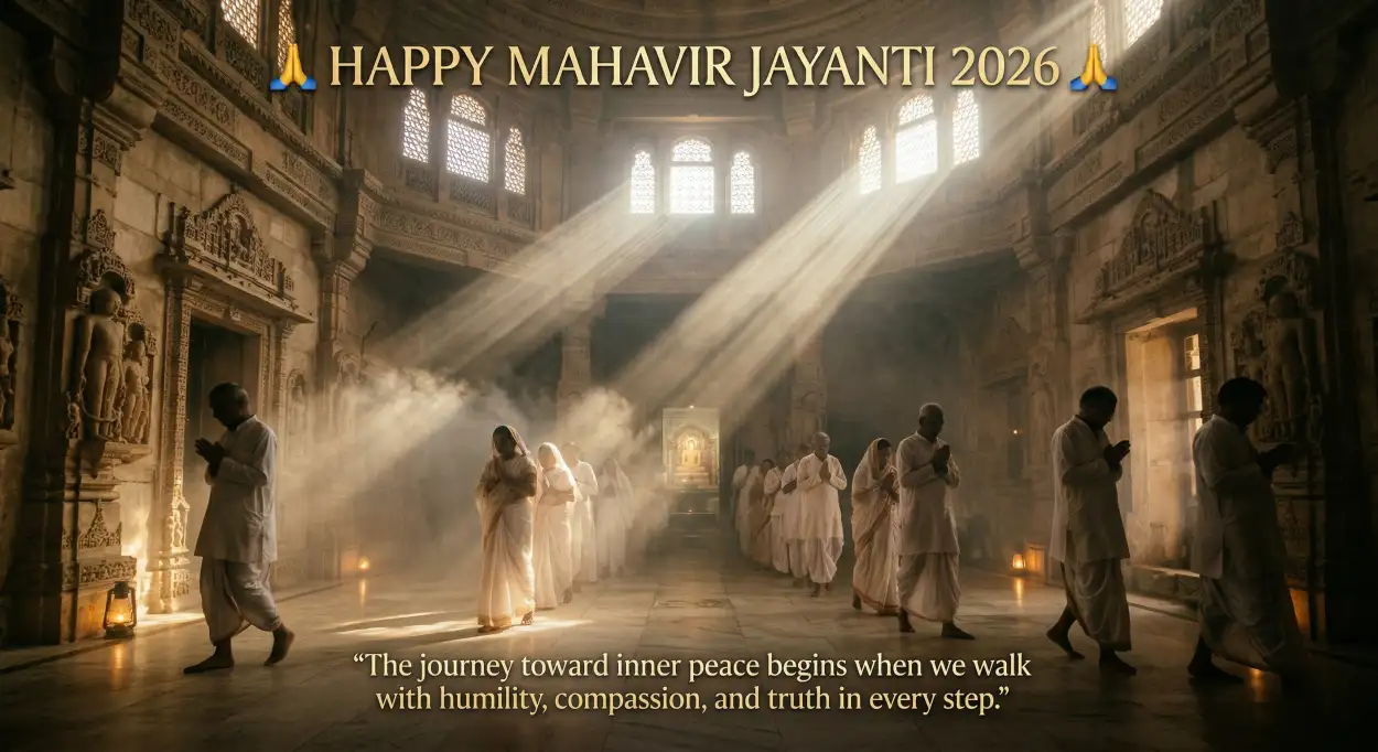 Free Download Mahavir Jayanti 2026 Wishes With Spiritual Meaning - High Quality Mahavir Jayanti 2026 Wishes Image