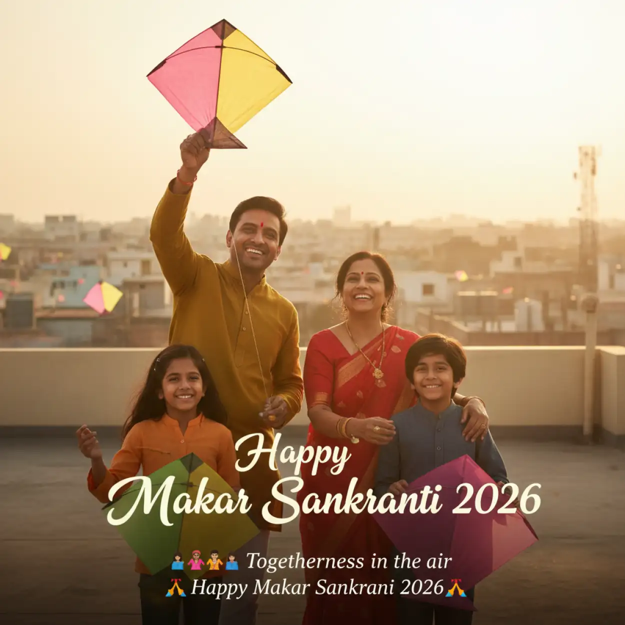 Free Download Makar Sankranti 2026 Wishes Poster Download - High Quality Happy Makar Sankranti 2026 Wishes Image
