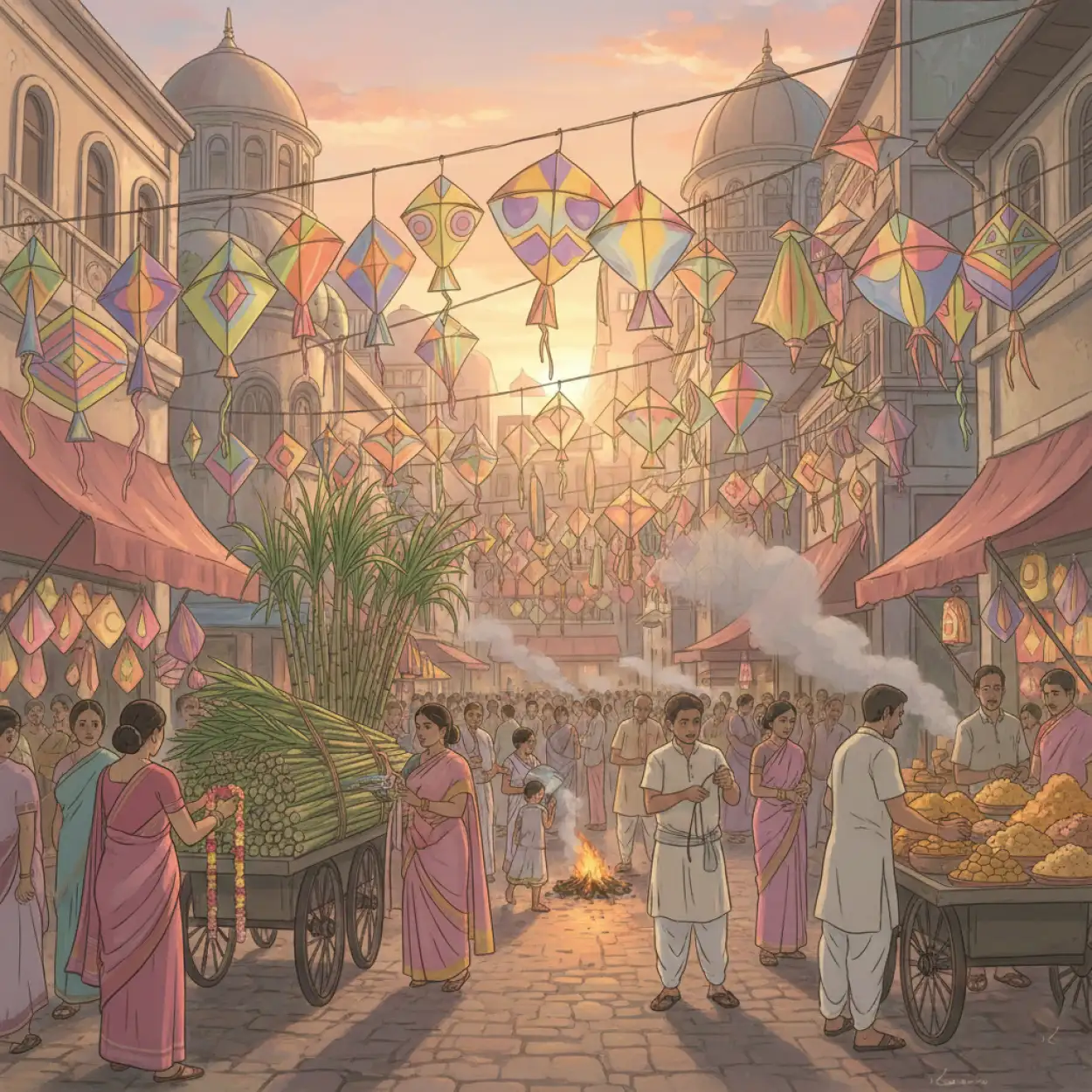 Free Download Makar Sankranti Background 2026 Festival - High Quality Makar Sankranti Background Background Image