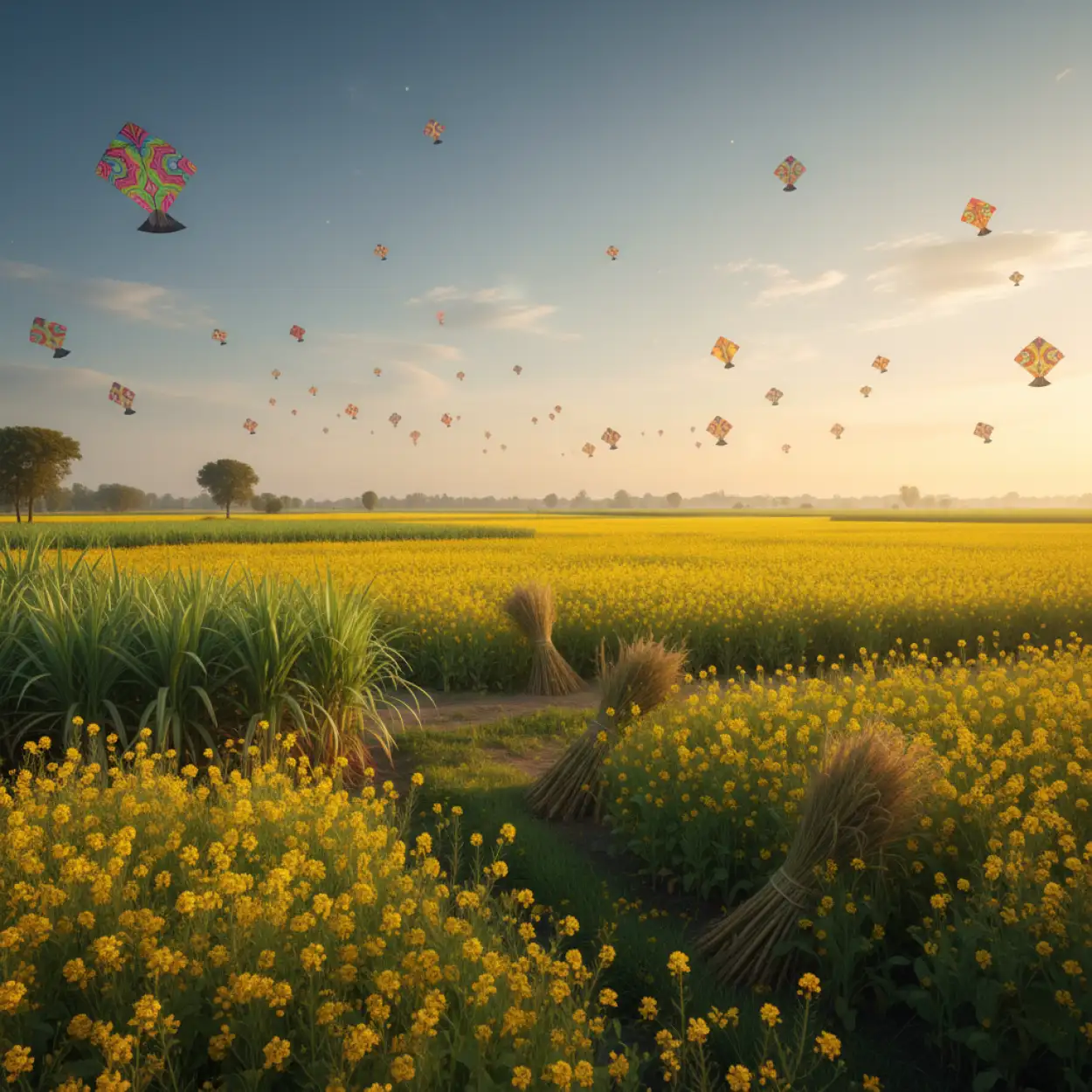 Free Download Makar Sankranti Background Aesthetic Rural India - High Quality Makar Sankranti Background Background Image