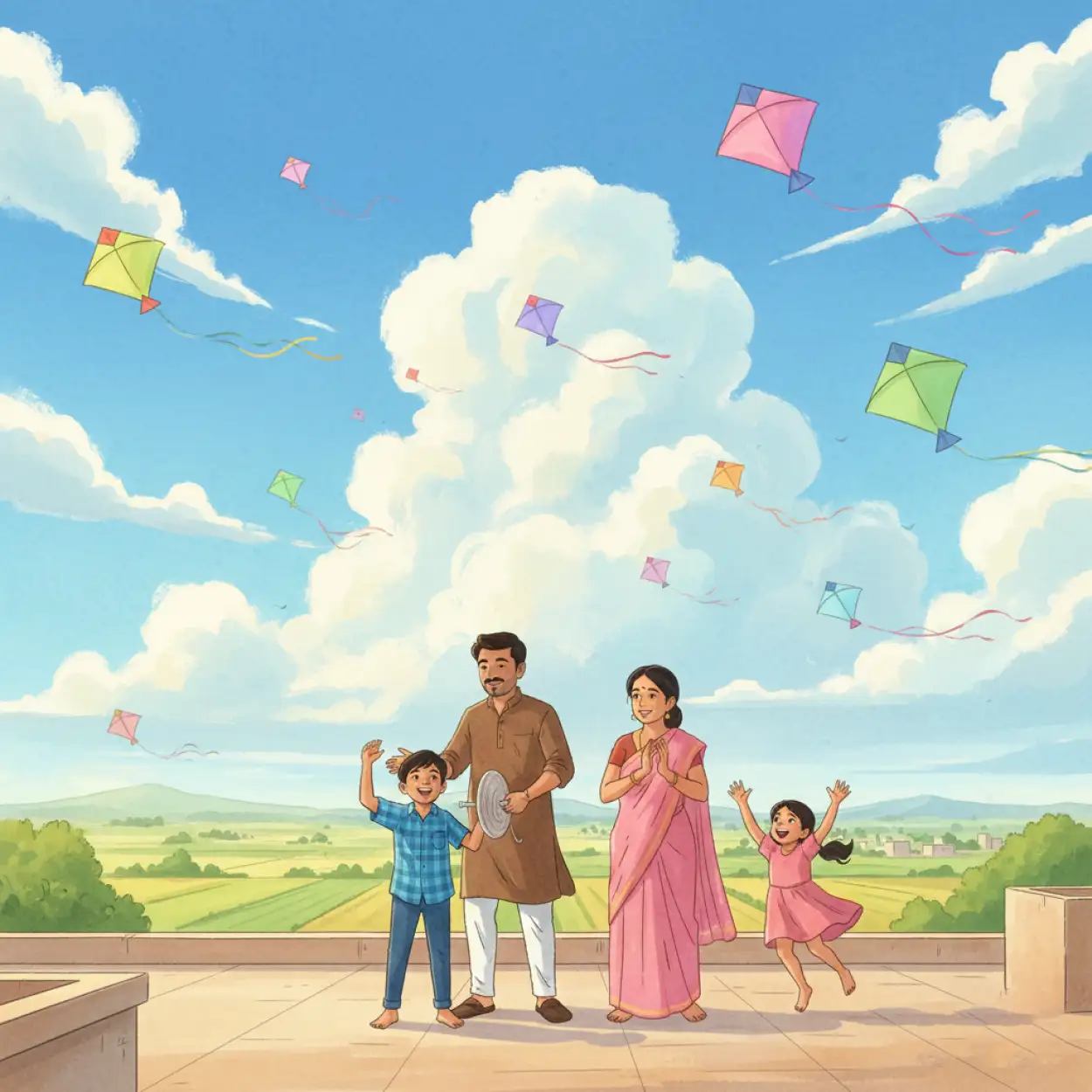 Free Download Makar Sankranti Background Clean Aesthetic Style - High Quality Makar Sankranti Background Background Image