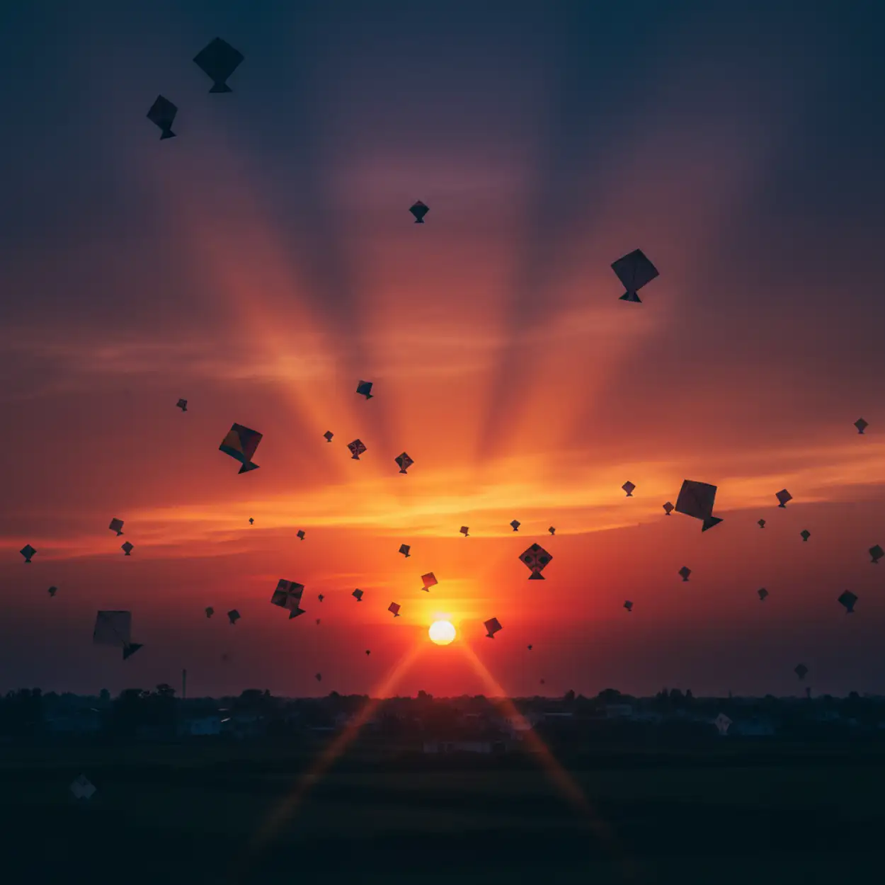 Free Download Makar Sankranti Background Countryside Village Scene - High Quality Makar Sankranti Background Background Image