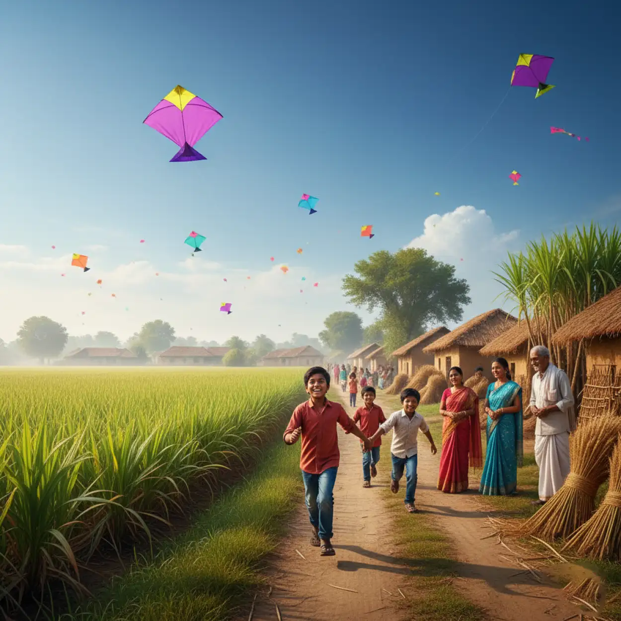 Free Download Makar Sankranti Background Cultural Celebration - High Quality Makar Sankranti Background Background Image