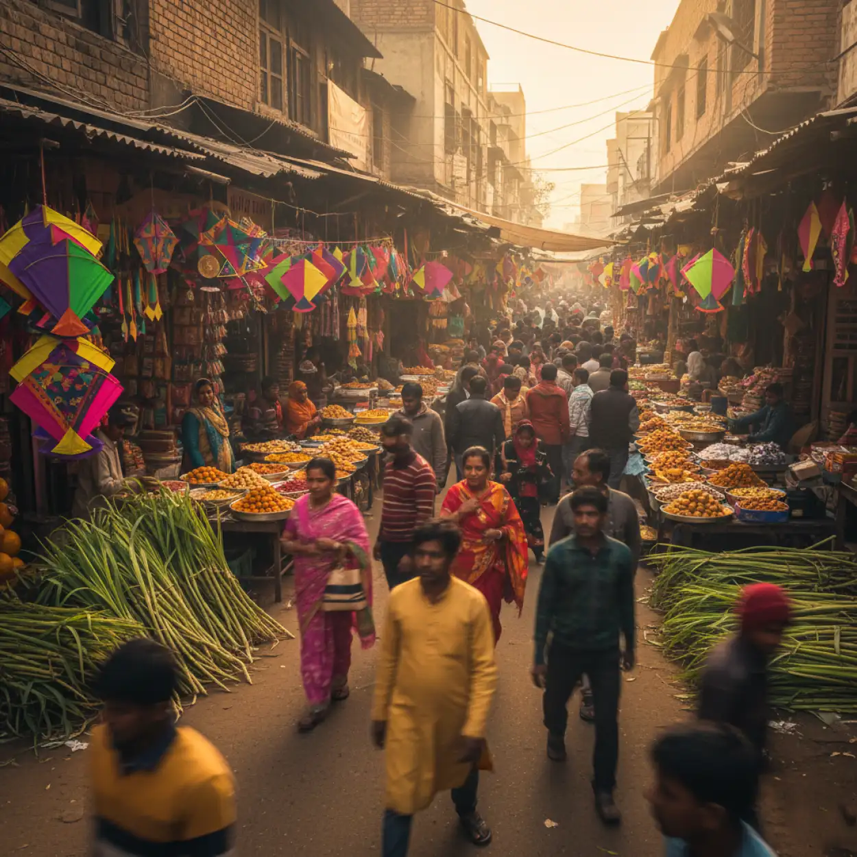 Free Download Makar Sankranti Background With Text Space - High Quality Makar Sankranti Background Background Image