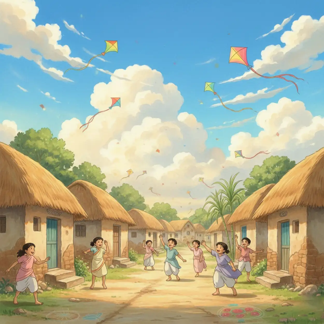 Free Download Makar Sankranti Background Festive Poster Design - High Quality Makar Sankranti Background Background Image