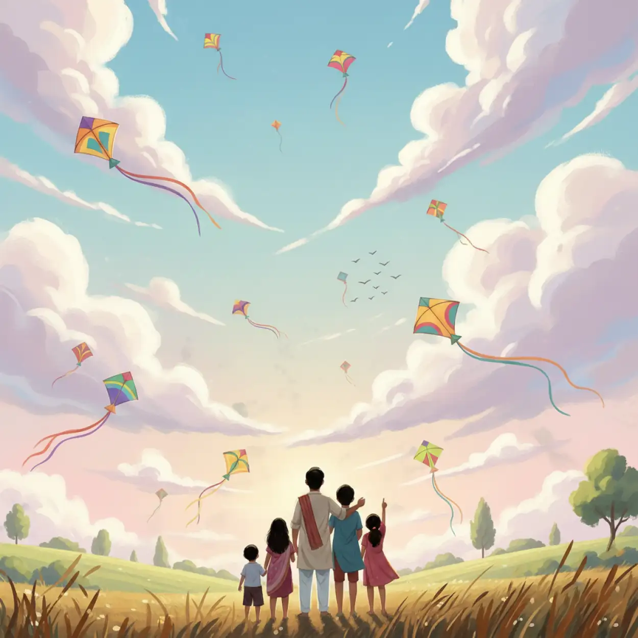 Free Download Makar Sankranti Background For Graphic Design - High Quality Makar Sankranti Background Background Image