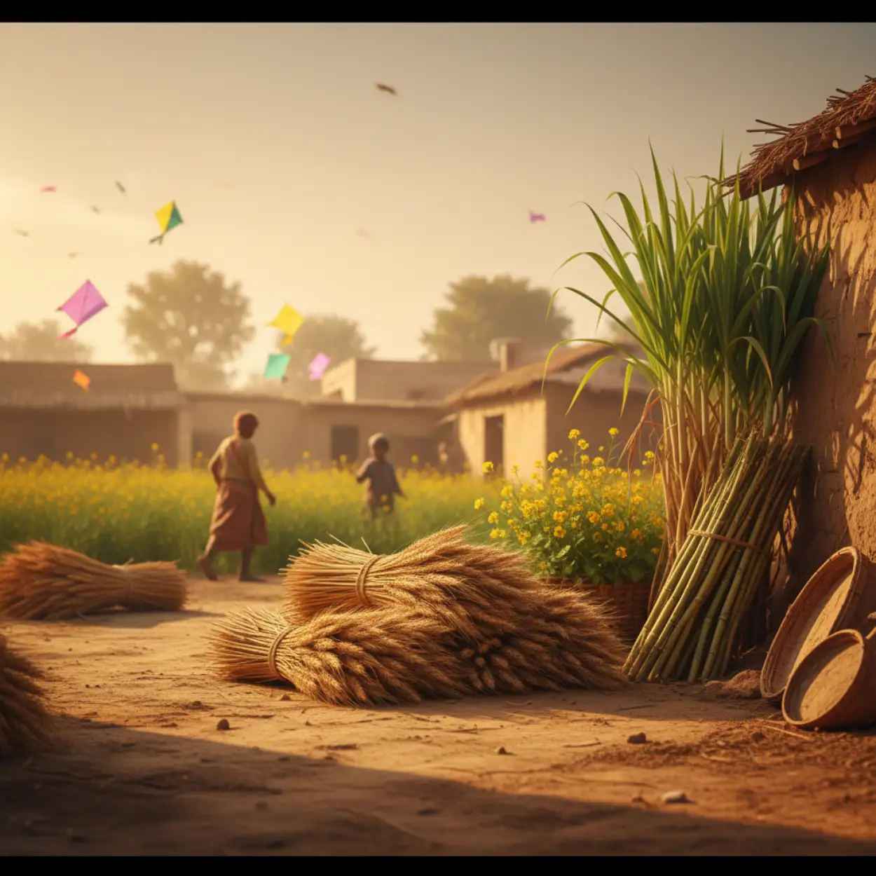 Free Download Makar Sankranti Background Hd - High Quality Makar Sankranti Background Background Image