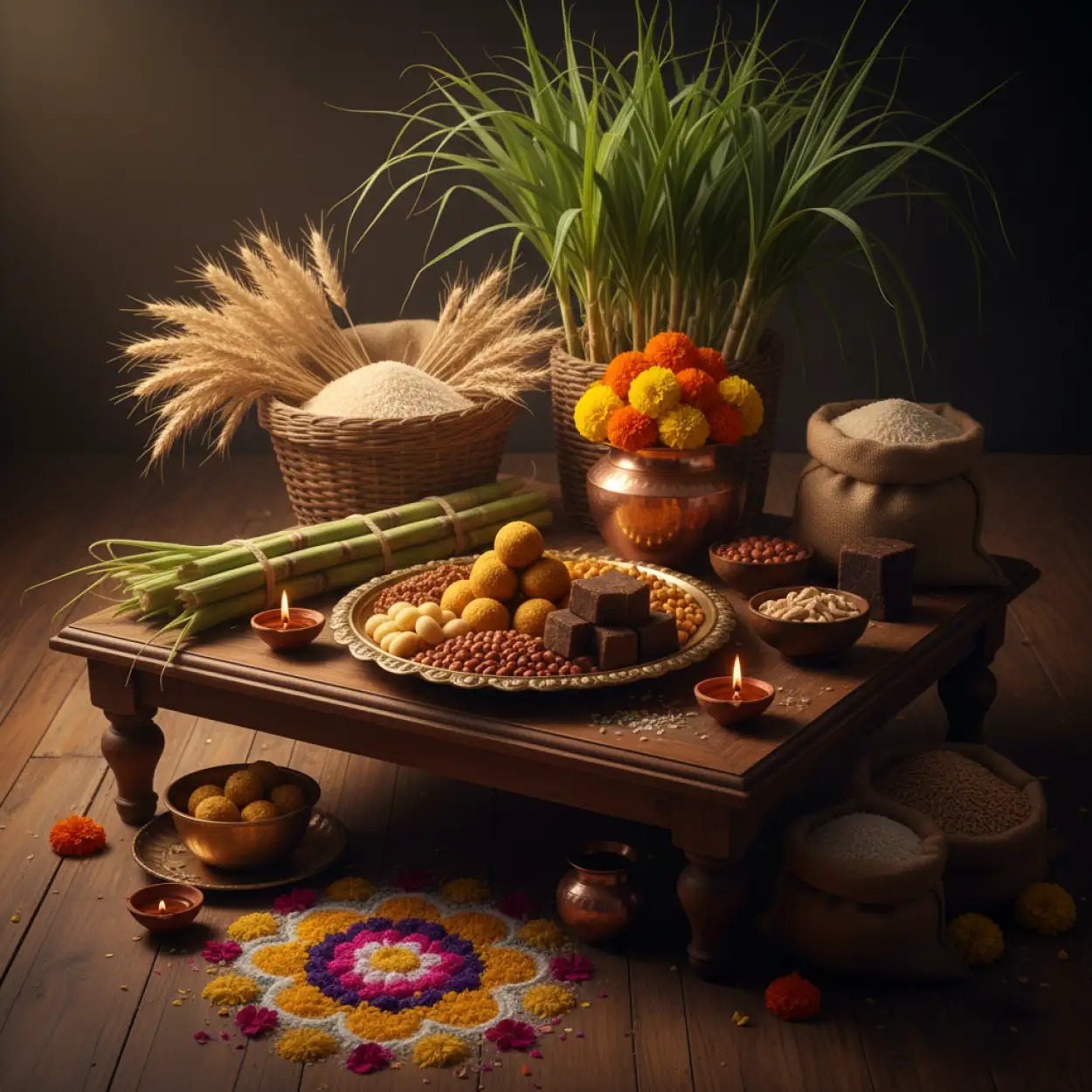 Free Download Makar Sankranti Background Illustration - High Quality Makar Sankranti Background Background Image