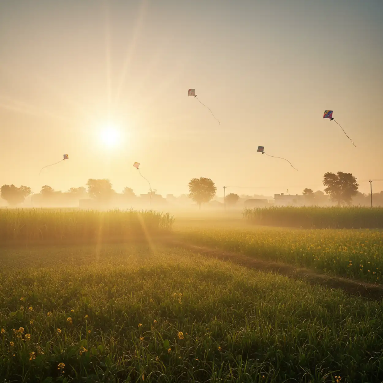 Free Download Makar Sankranti Background Indian Harvest Festival - High Quality Makar Sankranti Background Background Image