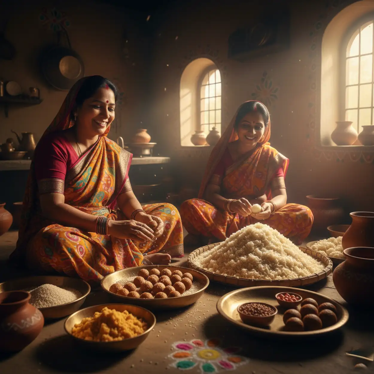 Free Download Makar Sankranti Background Indian Village Life - High Quality Makar Sankranti Background Background Image