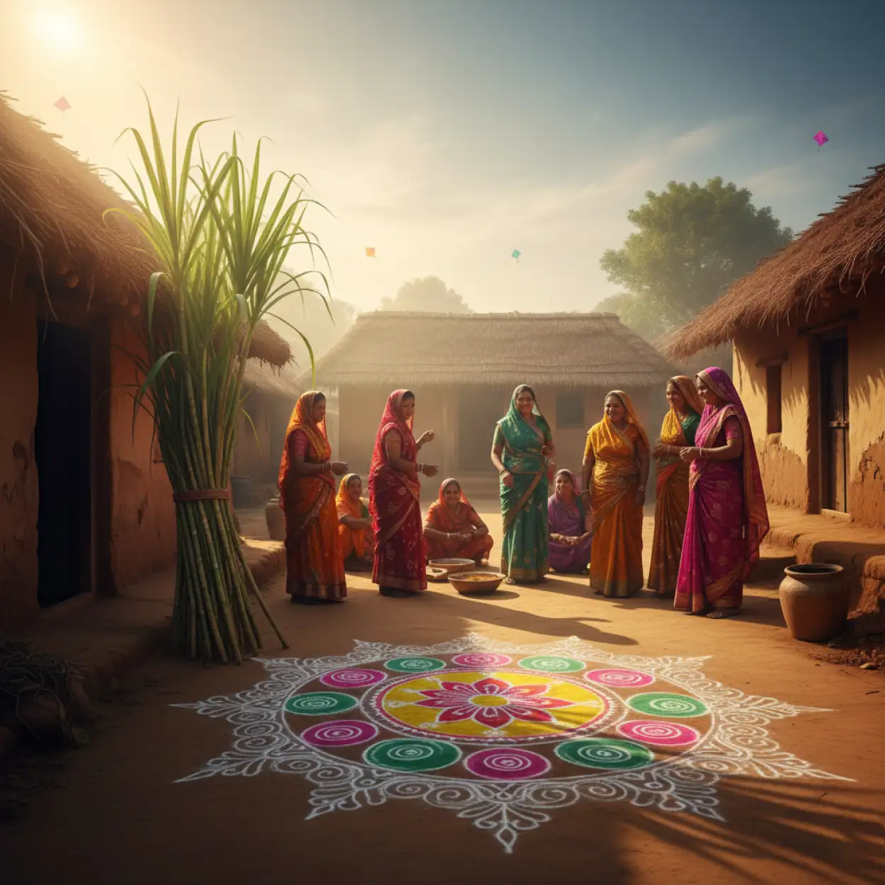 Free Download Makar Sankranti Background Luxury Design - High Quality Makar Sankranti Background Background Image