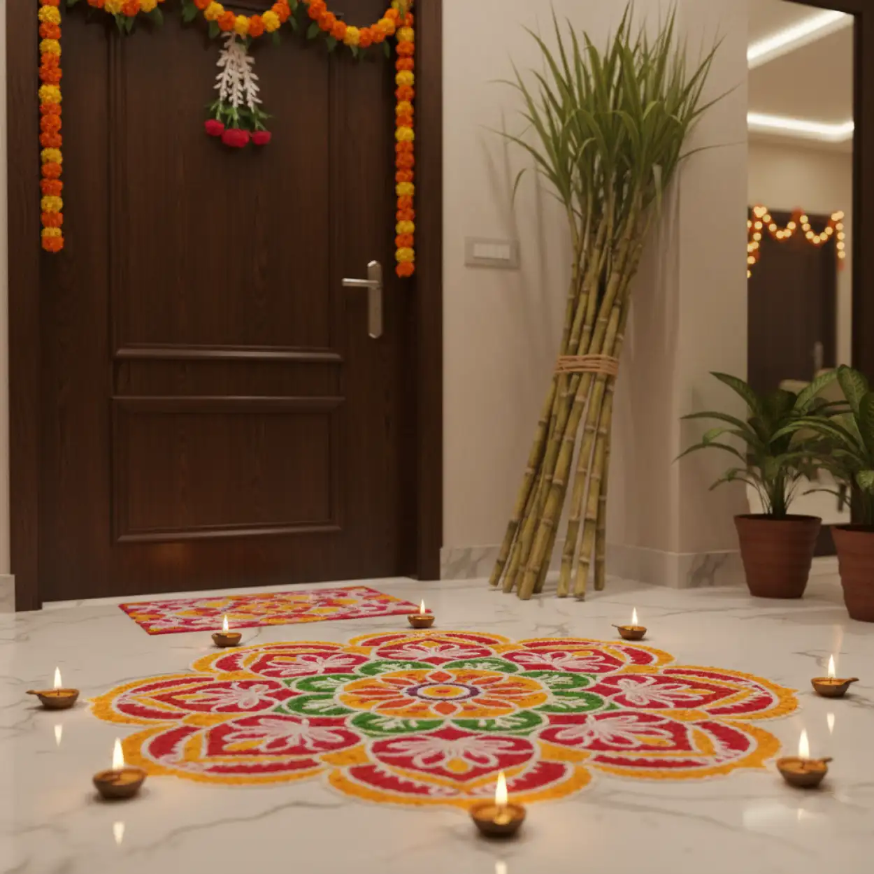 Free Download Makar Sankranti Background Orange Theme - High Quality Makar Sankranti Background Background Image