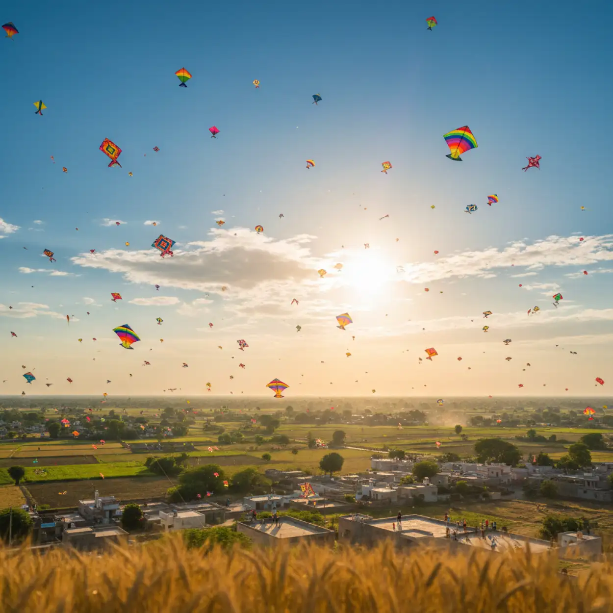 Free Download Makar Sankranti Background Sunrise - High Quality Makar Sankranti Background Background Image