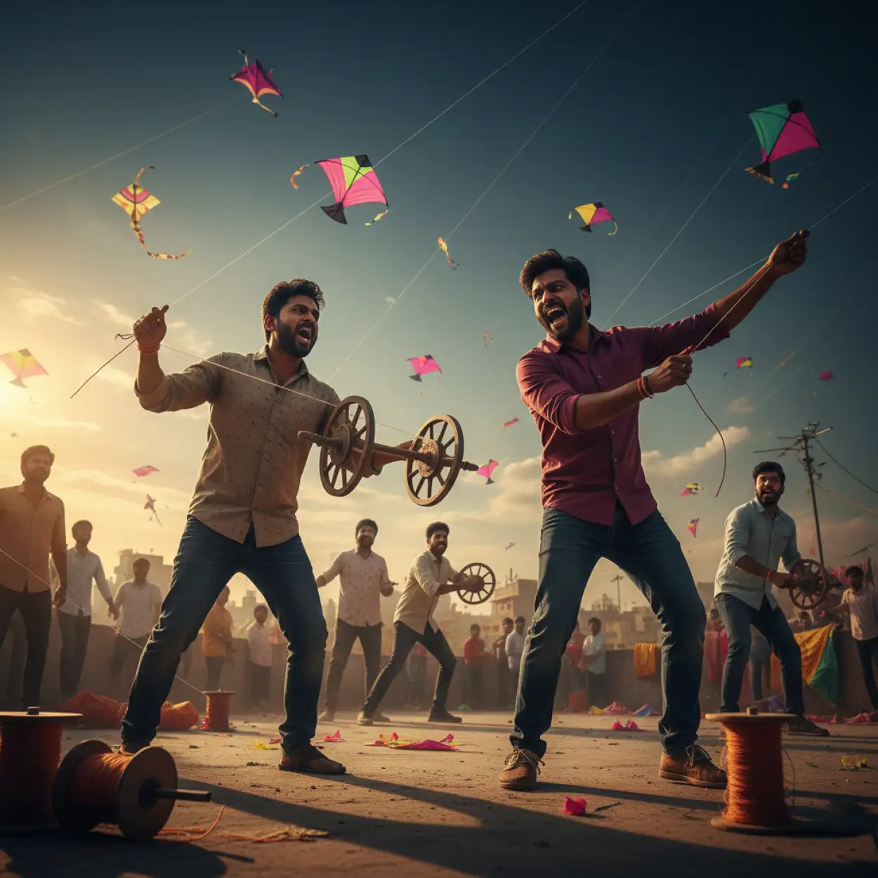 Free Download Makar Sankranti Background Traditional Art - High Quality Makar Sankranti Background Background Image