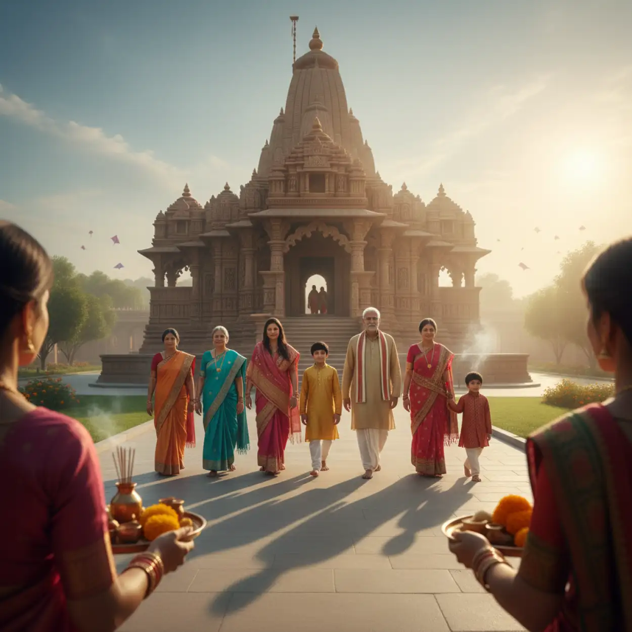 Free Download Makar Sankranti Background Traditional Indian Rooftop - High Quality Makar Sankranti Background Background Image