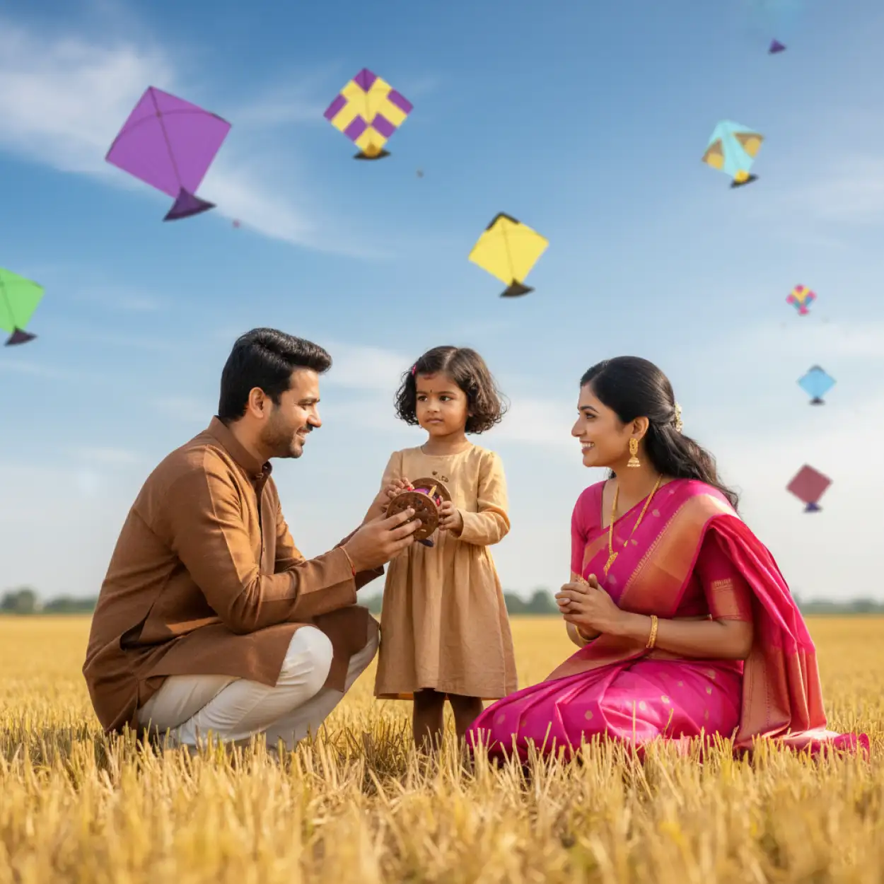 Free Download Makar Sankranti Background Traditional Indian Village - High Quality Makar Sankranti Background Background Image