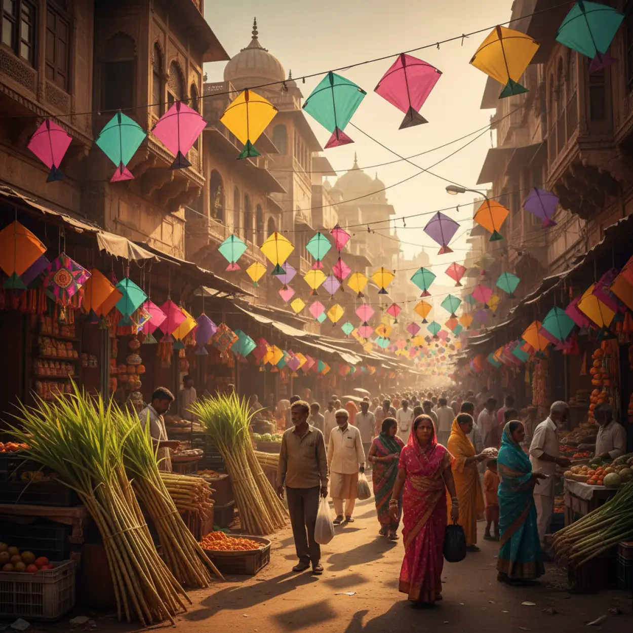 Free Download Makar Sankranti Background Warm Golden Sunlight - High Quality Makar Sankranti Background Background Image