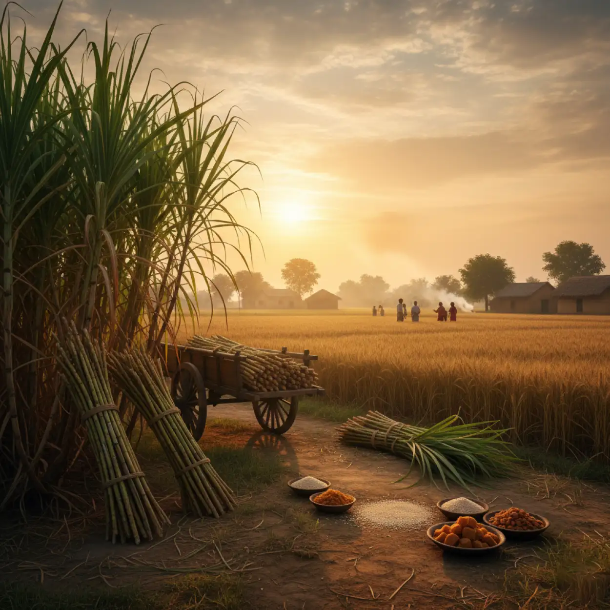 Free Download Makar Sankranti Background With Flying Kites - High Quality Makar Sankranti Background Background Image