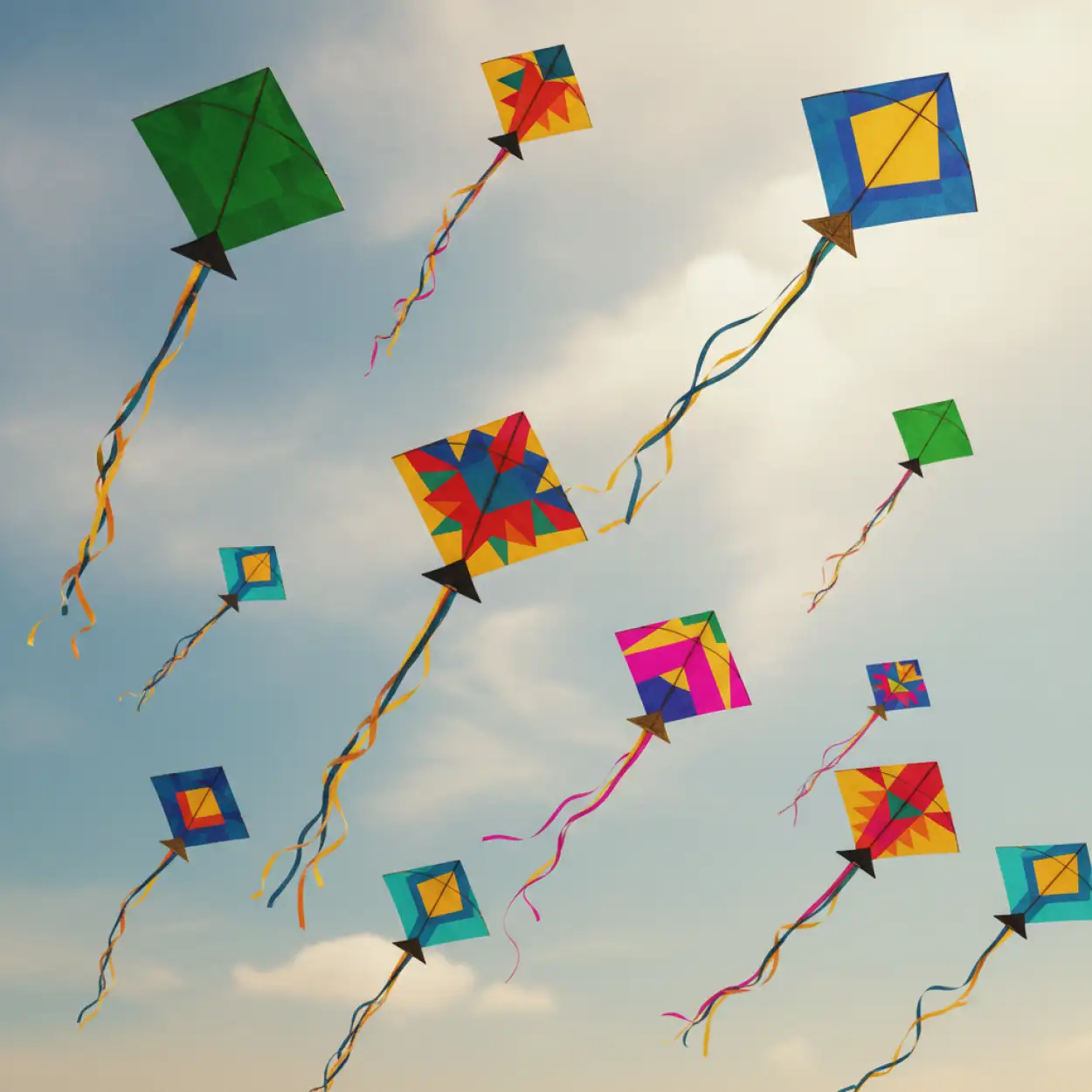 Free Download Makar Sankranti Background With Kites - High Quality Makar Sankranti Background Background Image