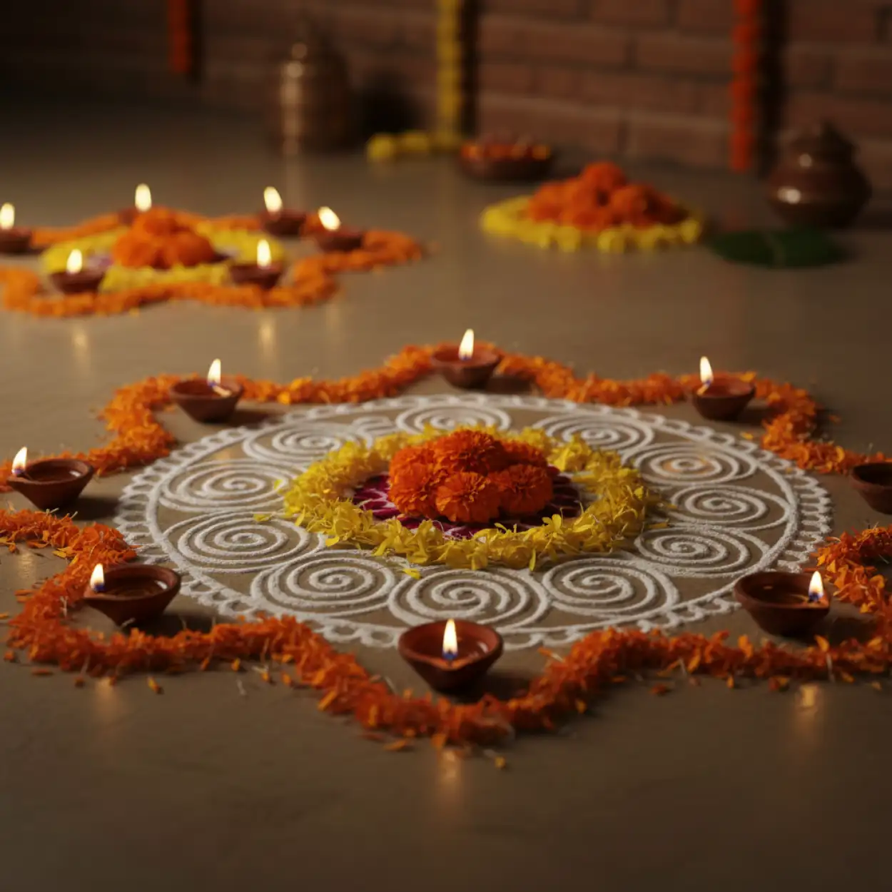 Free Download Makar Sankranti Background With Rangoli - High Quality Makar Sankranti Background Background Image