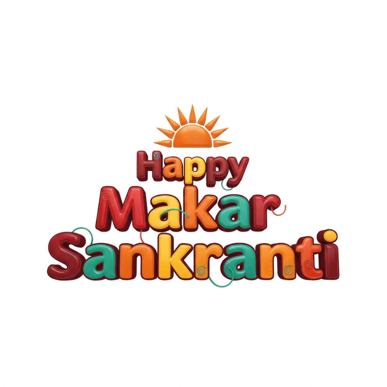 Free Download Makar Sankranti Calligraphy Png - High Quality Makar Sankranti Png PNG Image