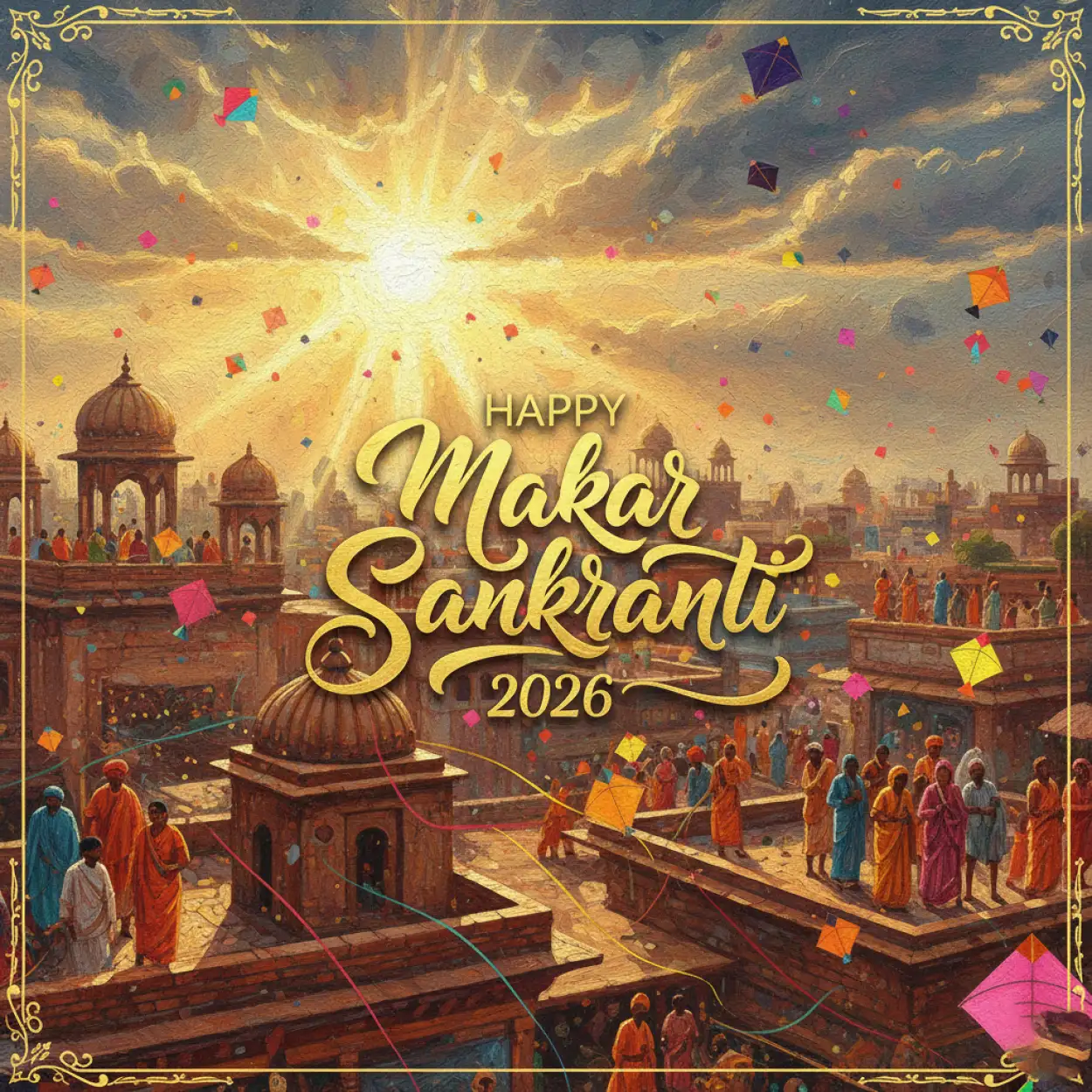Free Download Makar Sankranti Festival Wishes 2026 - High Quality Makar Sankranti Wishes 2026 Image