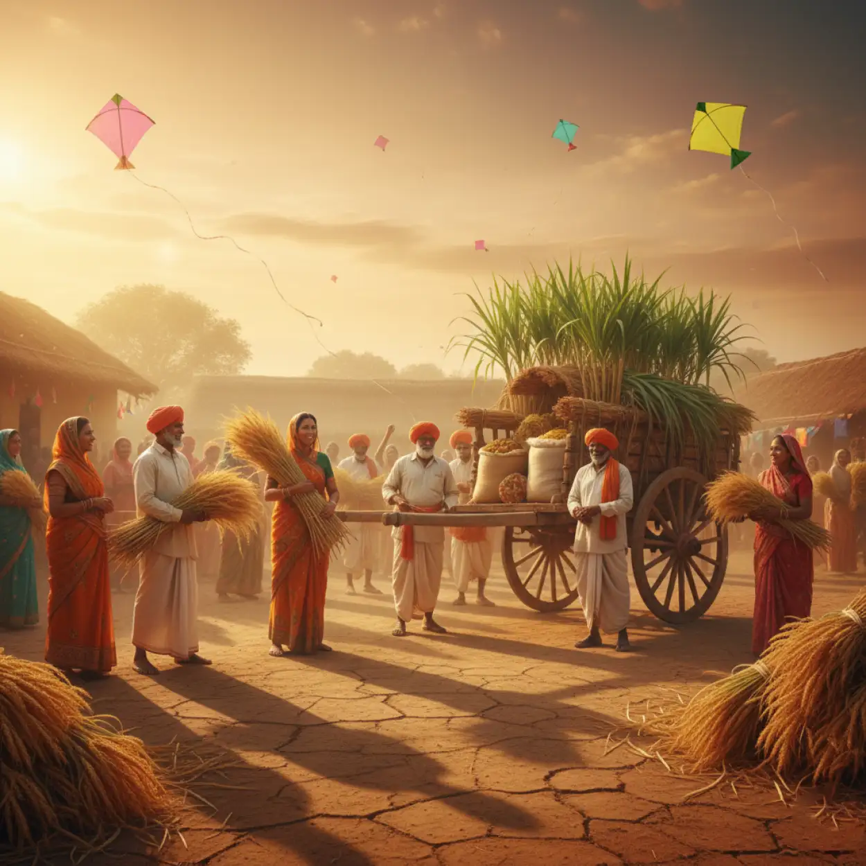 Free Download Makar Sankranti Festive Background - High Quality Makar Sankranti Background Background Image