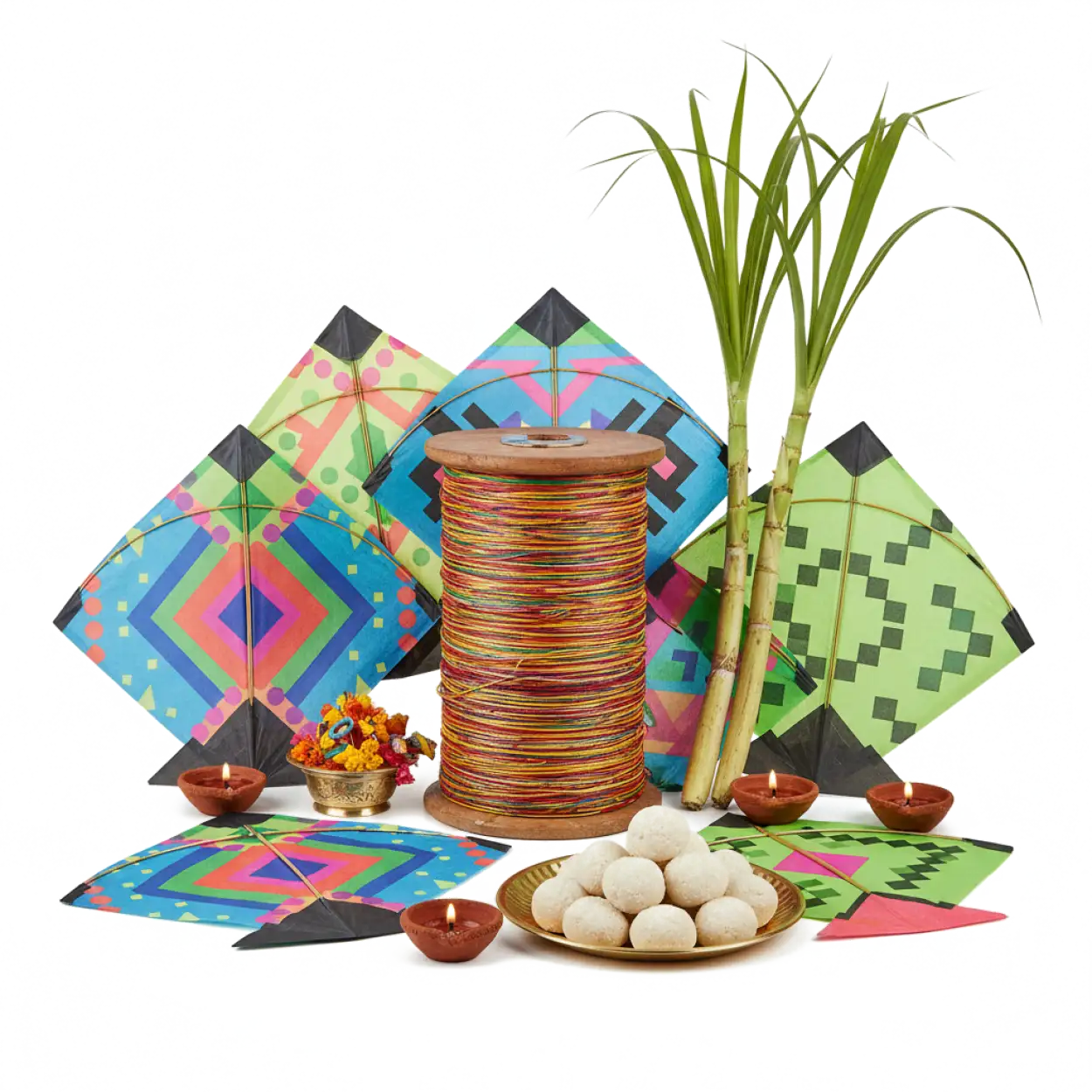 Free Download Makar Sankranti Festive Border Png - High Quality Makar Sankranti Png PNG Image