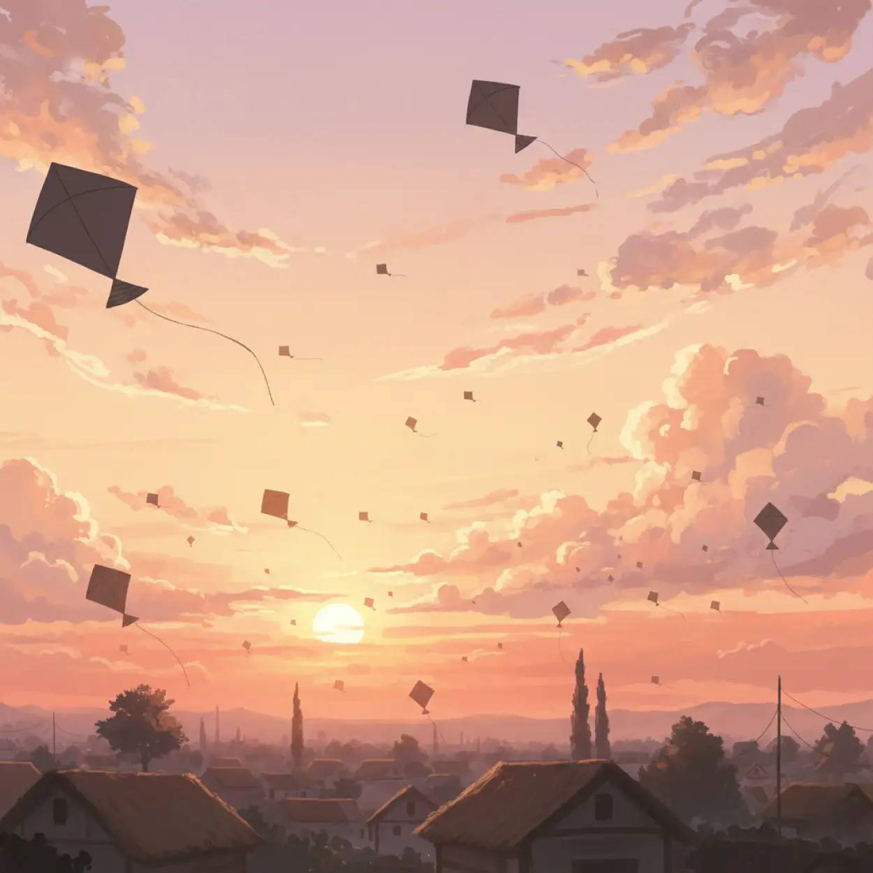 Free Download Makar Sankranti Golden Sun Background - High Quality Makar Sankranti Background Background Image